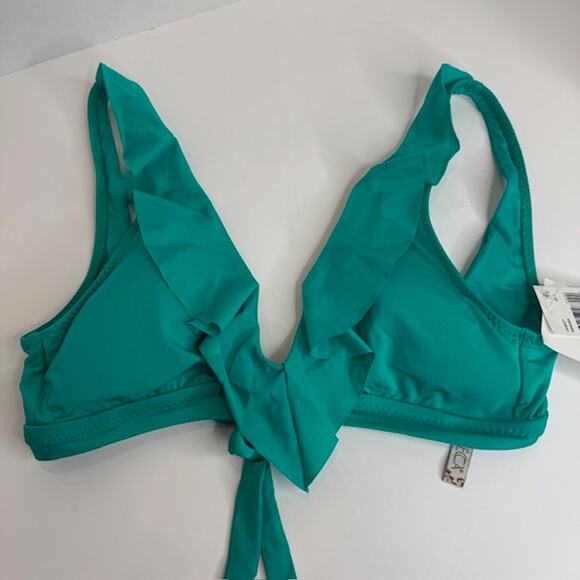 Becca Virtue Socialite Ariella Ruffle Halter Top Large Jasper - Picture 12 of 12